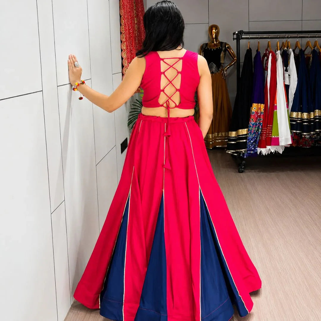 "Sanedo" Navratri Special Pure Rayon-Cotton Lehenga Choli Set