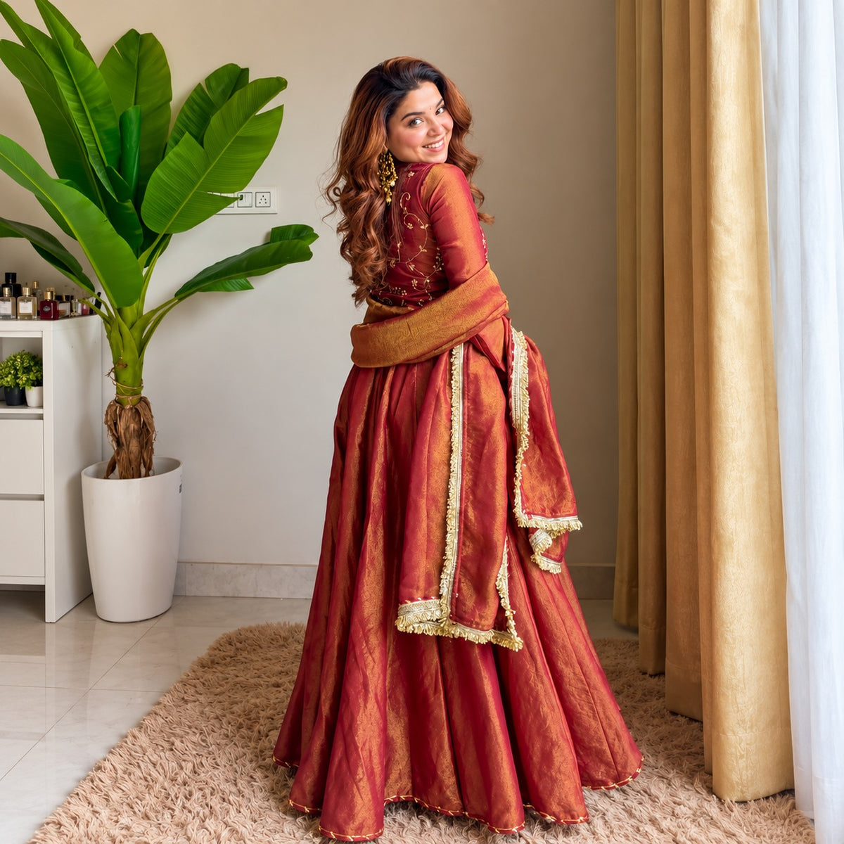 Heavy Cosmos Silk 3mm Sequin Embroidered Koti & Flared Maxi Anarkali Suit Set